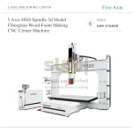 5 Axis HSD Spindle 3d Model Fiberglass Wood Foam Making CNC Center Machine
