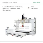 5 Axis Wood Door Cnc Carving Machining Router for Mold Sign Making