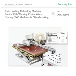 ⁦ماكينة راوتر CNC بنظام Nesting للأعمال الخشبية، مزودة بمركز تشغيل ونظام تحميل وتفريغ أوتوماتيكي⁩ - الصورة ⁦4⁩