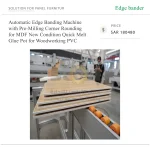 Automatic Edge Banding Machine with Pre-Milling Corner Rounding for MDF New Condition Quick Melt Glue Pot for Woodworking PVC - Image 3