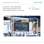 ⁦ماكينة تلبيس حواف ليزرية أوتوماتيكية للأعمال الخشبية، مزودة بمحرك وعلبة تروس ومضخة⁩ - الصورة ⁦2⁩