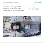 ⁦ماكينة تلبيس حواف ليزرية أوتوماتيكية للأعمال الخشبية، مزودة بمحرك وعلبة تروس ومضخة⁩ - الصورة ⁦5⁩