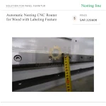 Automatic Nesting CNC Router for Wood with Labeling Feature - Image 2