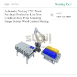 ⁦خط إنتاج أوتوماتيكي بنظام Nesting CNC لتصنيع الأثاث الخشبي، مزود بمكبس رئيسي جديد وماكينة تعشيق الأصابع، لتصنيع الخزائن الخشبية⁩ - الصورة ⁦6⁩
