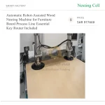 ⁦ماكينة Nesting للخشب أوتوماتيكية بمساعدة روبوت لخط معالجة ألواح الأثاث، مزودة بماكينة راوتر أساسية⁩ - الصورة ⁦2⁩