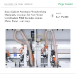 Basic Edition Automatic Woodworking Machinery Essential for New Wood Construction MDF Includes Engine Motor Pump Gear Edge - Image 2