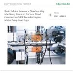 Basic Edition Automatic Woodworking Machinery Essential for New Wood Construction MDF Includes Engine Motor Pump Gear Edge - Image 4