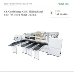 CE Certificated CNC Sliding Panel Saw for Wood Sheet Cutting