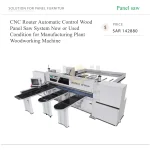 ماكينة راوتر CNC للأعمال الخشبية، مزودة بنظام منشار ألواح خشبية وتحكم أوتوماتيكي، للمصانع