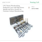 ⁦خط إنتاج راوتر CNC للأعمال الخشبية، مزود بمغزل مفرد عالي القدرة ونظام محركات سيرفو، لتصنيع الأثاث والخزائن⁩ - الصورة ⁦5⁩