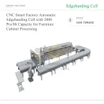 CNC Smart Factory Automatic Edgebanding Cell 200 Pcs/8h Capacity 0.4-3mm Edge Thickness 12-65mm Width for Furniture Processing - Image 2