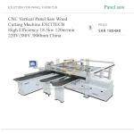 CNC Vertical Panel Saw Wood Cutting Machine EXCITECH High Efficiency 18.5kw 120m/min 220V/380V 3800mm