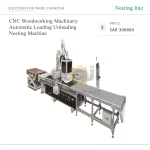 ماكينة Nesting CNC للأعمال الخشبية، مزودة بنظام تحميل وتفريغ أوتوماتيكي