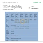 ⁦ماكينة Nesting CNC للأعمال الخشبية، مزودة بنظام تحميل وتفريغ أوتوماتيكي⁩ - الصورة ⁦7⁩