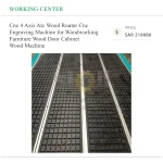 ⁦راوتر CNC بأربعة محاور للأخشاب، مزود بمبدّل أدوات أوتوماتيكي (ATC) لنقش وتصنيع الأثاث والأبواب والخزائن الخشبية⁩ - الصورة ⁦5⁩