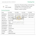 ⁦ماكينة أعمال خشبية بتقنية Nesting مزودة بنظام شفط غبار، وبمكونات رئيسية تشمل المحرك وعلبة التروس ووحدة PLC، ونظام تحكم NC Studio⁩ - الصورة ⁦7⁩
