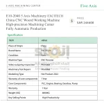 E10-2040 5 Axis Machinery EXCITECH China CNC Woord Working Machine High-precision Machining Center Fully Automatic Production - Image 6