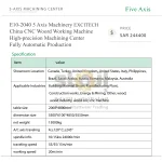 E10-2040 5 Axis Machinery EXCITECH China CNC Woord Working Machine High-precision Machining Center Fully Automatic Production - Image 7