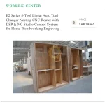 E2 Series 8-Tool Linear Auto Tool Changer Nesting CNC Router with DSP & NC Studio Control System for Home Woodworking Engraving - Image 6
