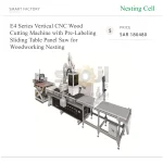 EXCITECH E4 Series Vertical CNC Wood Cutting Machine with Pre-Labeling Sliding Table Panel Saw for Woodworking Nesting