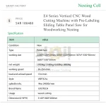 EXCITECH E4 Series Vertical CNC Wood Cutting Machine with Pre-Labeling Sliding Table Panel Saw for Woodworking Nesting - Image 6