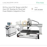 E8 Five Axis CNC Router PLC Control ATC Spindle for Wood and Foam Model Making