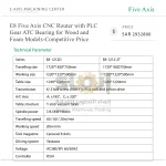 E8 Five Axis CNC Router PLC Control ATC Spindle for Wood and Foam Model Making - Image 7