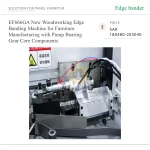 ⁦ماكينة تلبيس حواف للأعمال الخشبية موديل EF666GA، لتصنيع الأثاث، مزودة بمضخة ومحامل وعلبة تروس⁩ - الصورة ⁦3⁩