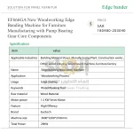 ⁦ماكينة تلبيس حواف للأعمال الخشبية موديل EF666GA، لتصنيع الأثاث، مزودة بمضخة ومحامل وعلبة تروس⁩ - الصورة ⁦7⁩