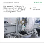 EK-C Automatic CNC Router for Cabinet Making Single Spindle PLC New Condition Bearing Wood PVC Tool Feeding Method Motor - Image 2