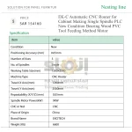 EK-C Automatic CNC Router for Cabinet Making Single Spindle PLC New Condition Bearing Wood PVC Tool Feeding Method Motor - Image 7