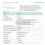 EK-C Automatic CNC Router for Cabinet Making Single Spindle PLC New Condition Bearing Wood PVC Tool Feeding Method Motor - Image 8