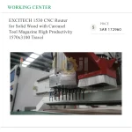 EXCITECH 1530 CNC Router for Solid Wood with Carousel Tool Magazine High Productivity 1570×3100 Travel - Image 3