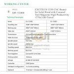 EXCITECH 1530 CNC Router for Solid Wood with Carousel Tool Magazine High Productivity 1570×3100 Travel - Image 7