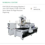راوتر إكسايتك CNC ثلاثي المحاور للإعلانات، بمقاس عمل 10.1 × 5.1 قدم، مزود بوحدة تحكم PLC ومحامل، بقدرة 3–6 كيلوواط للنقش عالي الدقة