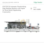 EXCITECH Automatic Woodworking Edge Banding Machine Engine 18-22m/min Feed Speed 0.4-3mm Edge Thickness for Wood Board Edging