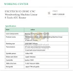 EXCITECH E2-2030C CNC Woodworking Machine Linear 8 Tools ATC Router - Image 9