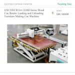 EXCITECH E4-1224D Series Wood Cnc Router Loading and Unloading Furniture Making Cnc Machine - Image 3