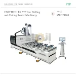ماكينة راوتر CNC PTP موديل E6 للحفر والتقطيع