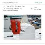 EXCITECH E91224D- Five Axis CNC Engraving Machine for Woodworking Machine - Image 4