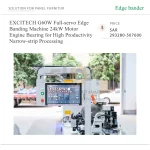 ⁦ماكينة تلبيس حواف بنظام سيرفو كامل موديل G60W، مزودة بمحرك قدرة 24 كيلوواط ومحمل، لإنتاجية عالية في تشغيل القطع الضيقة⁩ - الصورة ⁦5⁩
