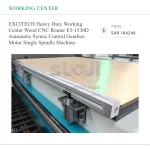 ⁦مركز تشغيل إكسايتك E5-1530D راوتر CNC للأخشاب للأعمال الشاقة، أوتوماتيكي بنظام تحكم Syntec، مزود بعلبة تروس ومضخة ومحرك ومغزل منفرد بثلاثة محاور⁩ - الصورة ⁦2⁩