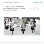 ⁦ماكينة راوتر CNC بنظام Nesting للأعمال الخشبية، مزودة بنظام تحميل وتفريغ أوتوماتيكي⁩ - الصورة ⁦2⁩