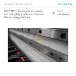 ⁦ماكينة راوتر CNC بنظام Nesting للأعمال الخشبية، مزودة بنظام تحميل وتفريغ أوتوماتيكي⁩ - الصورة ⁦2⁩