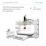 EXCITECH Professional Wood and Styrofoam Cnc 5 Axis Carving Router