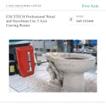 EXCITECH Professional Wood and Styrofoam Cnc 5 Axis Carving Router - Image 5