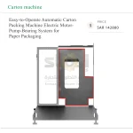 Easy-to-Operate Automatic Carton Packing Machine Electric Motor-Pump-Bearing System for Paper Packaging - Image 5