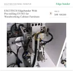 ⁦ماكينة تلبيس حواف موديل EV583 مزودة بوحدة تفريز تمهيدي، للأعمال الخشبية وتصنيع الخزائن والأثاث⁩ - الصورة ⁦2⁩