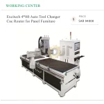 Excitech 4*8ft Auto Tool Changer Cnc Router for Panel Furniture