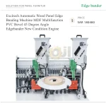⁦ماكينة تلبيس حواف ألواح الخشب أوتوماتيكية متعددة الوظائف، لألواح MDF وحواف PVC، لشطف الحواف بزاوية 45 درجة، مزودة بمحرك⁩ - الصورة ⁦3⁩